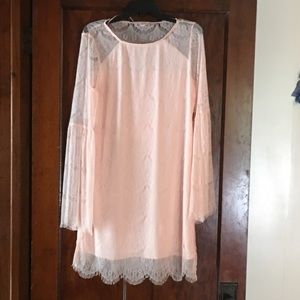 Brand new light pink lace dress
